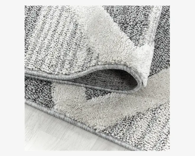 Tæppe Pisa mørk grå/hvid 160 x 200 cm