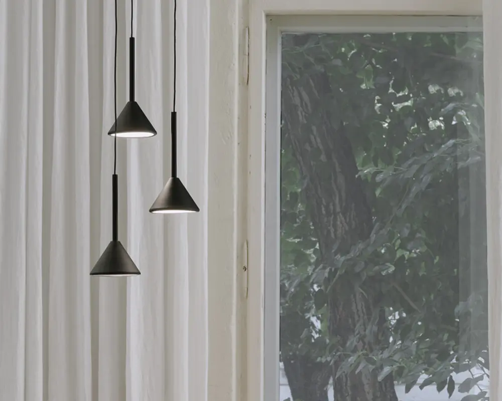Loftlampe Fuji 3 x pendel sort Ø.29 cm 