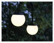Solar LED pære sort/hvid 