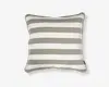 Pude brede striber grøn/hvid 50x50 cm 