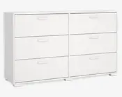 Kommode Sofia hvid med 6 skuffer