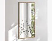 Spejl slim egetræ 40x80 cm 