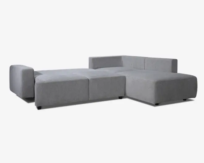 Sovesofa open end højre grå/beige