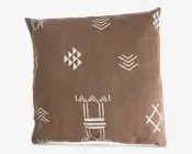 Pude broderi brun 55x55 cm 