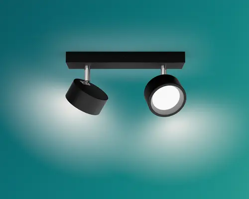 Vægspot Bracia sort 2x5,5W
