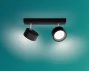 Vægspot Bracia sort 2x5,5W
