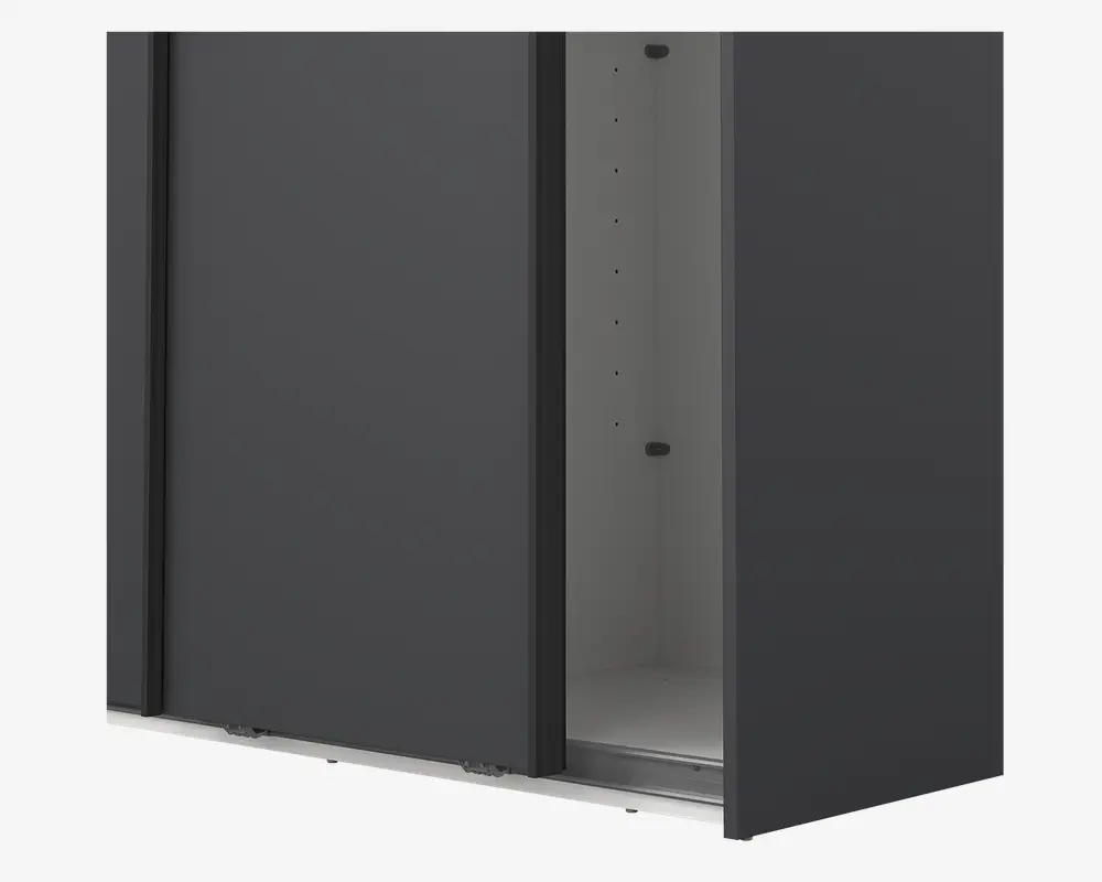 Garderobeskab Case grå B. 119 x H. 221 cm