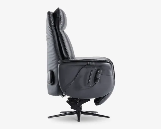 Drejestol m/indbygget skammel og 0-gravity