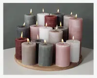 Bloklys Hvid H. 20 cm