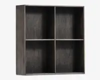 Væghængt bogreol røget eg