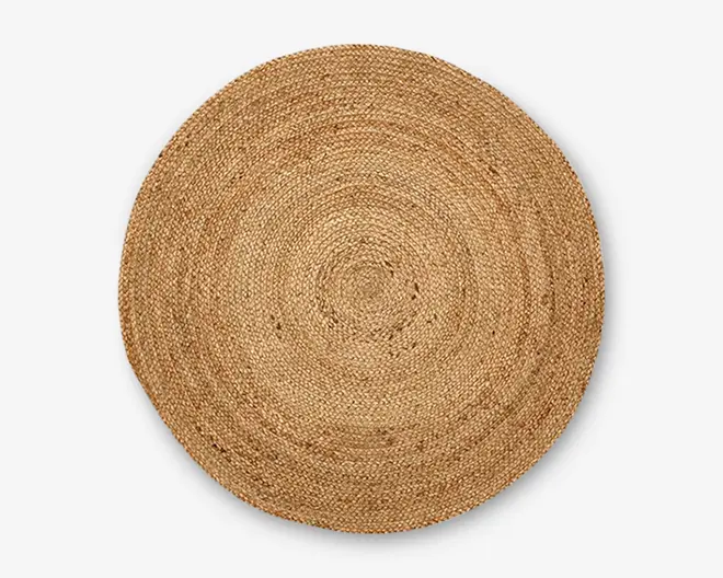 Tæppe jute natur Ø.100 cm 