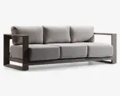 Sofa 3 pers lys grå/sand