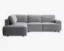 Sovesofa open end venstre grå/beige