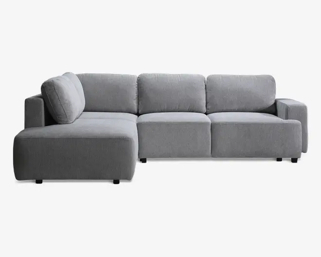 Sovesofa open end venstre grå/beige