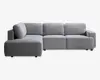Sovesofa open end venstre grå/beige