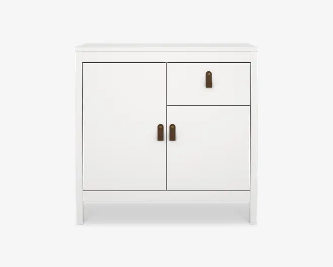 Skænk Madrid hvid med 1 skuffe