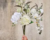 Stilk orkide hvid L.66 cm 