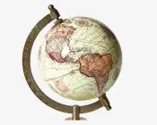 Globus m/fod beige Ø.12xH.21 cm