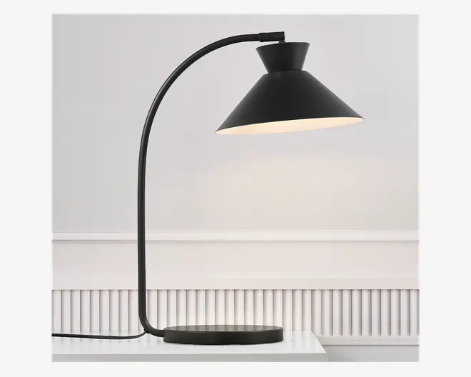 Dial Bordlampe Sort H.51 cm