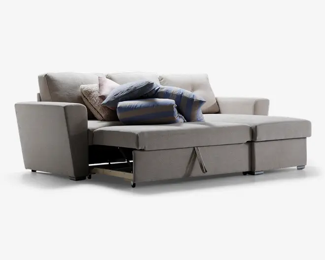 Sovesofa m/posefjedre beige