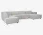 Sofa U-shape Venstrevendt Beige