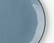 Mandala black rim tallerken blå Ø.19 cm