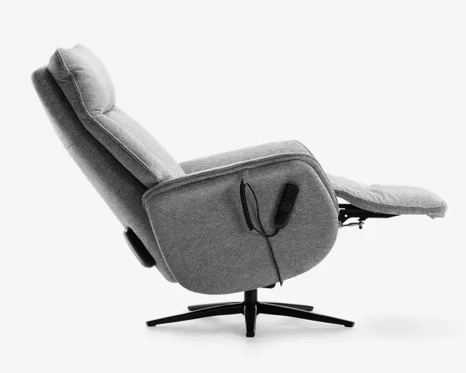 Drejestol m/indbygget skammel og 0-gravity