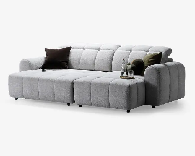 Sofa med chaiselong højre relaxfunktion