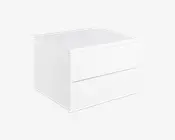 Sengebord Avignon med 2 skuffer hvid