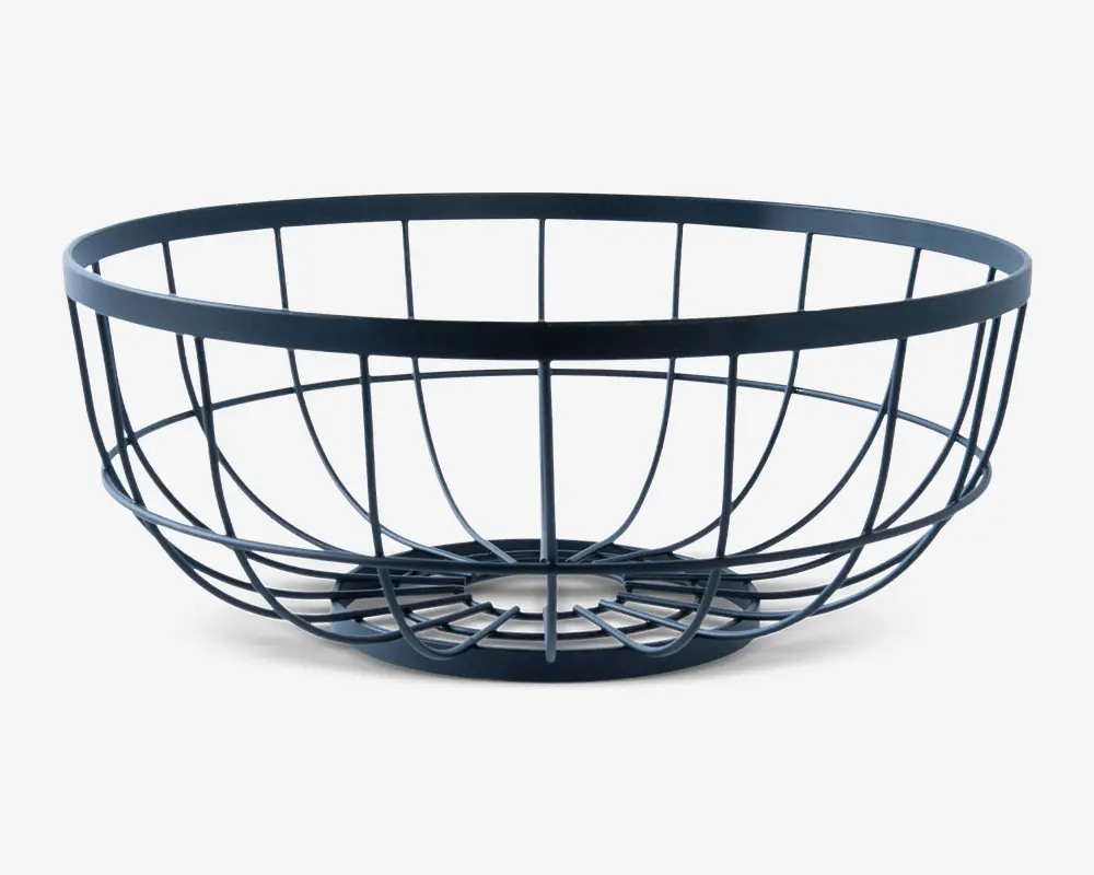 Frugtskål metal sort Ø.28 cm  