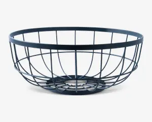 Frugtskål metal sort Ø.28 cm