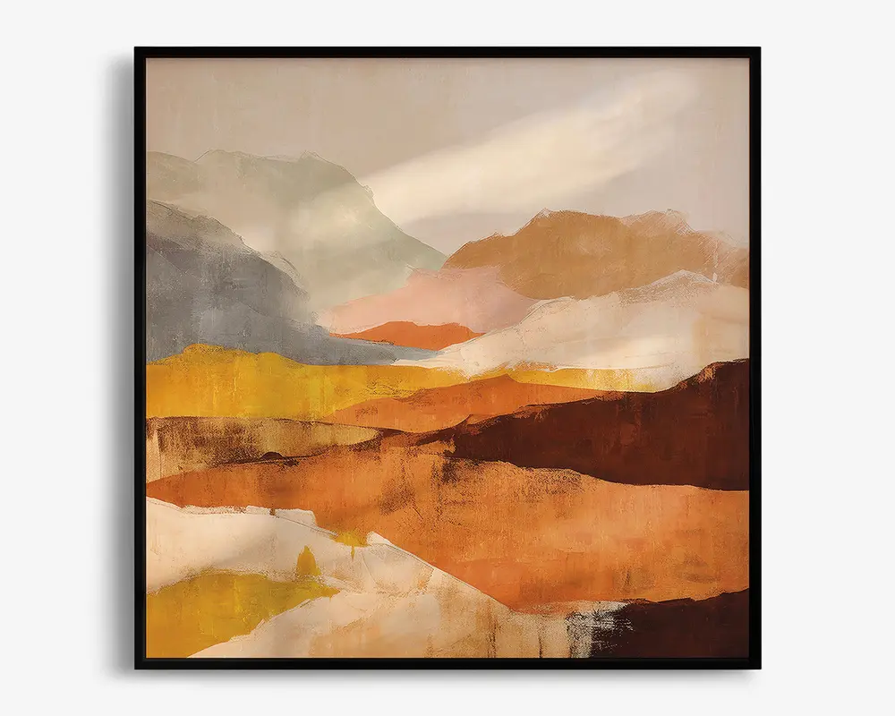 Billede Abstract Mountains 90x90 cm 