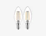 Pære Filament Kerte E14 40W 2-Pak
