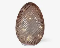 Bordlampe glas LED rose H.20,5 cm 