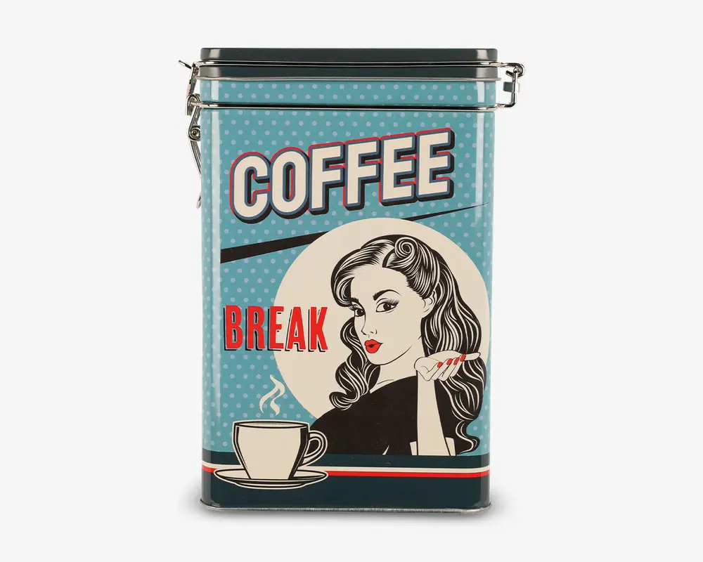 Kaffedåse retro ass H.18 cm 