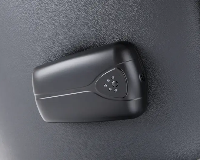 Drejestol m/indbygget fodskammel grå stof