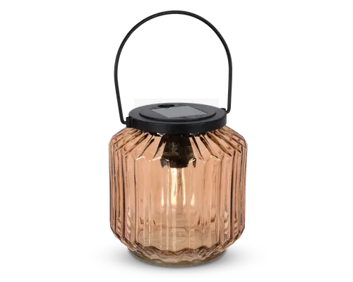 Solar lanterne glas ass H.13 cm
