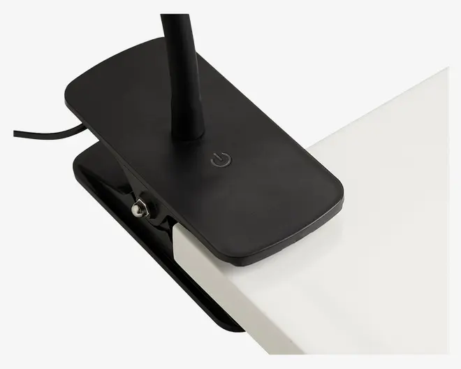 Bordlampe Med Klemme Tulip Sort H.30,5 cm 