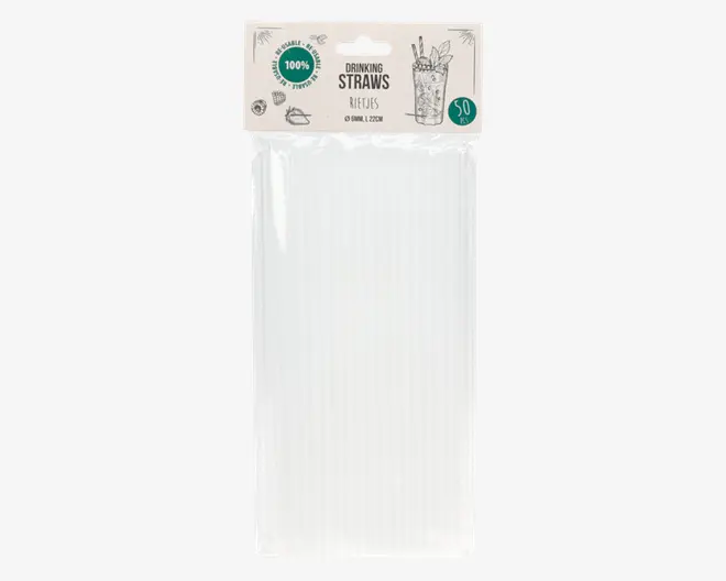 Sugerør i plastik 50 stk. 