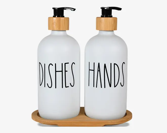 Dispensersæt sæbe/opvask hvid