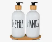 Dispensersæt sæbe/opvask hvid