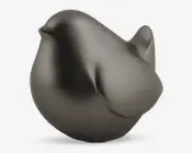 Figur fugl grå H.9,6 cm