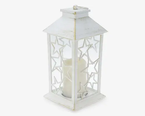 Lanterne LED hvid H.28 cm