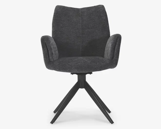 Spisebordsstol med armlæn i grå