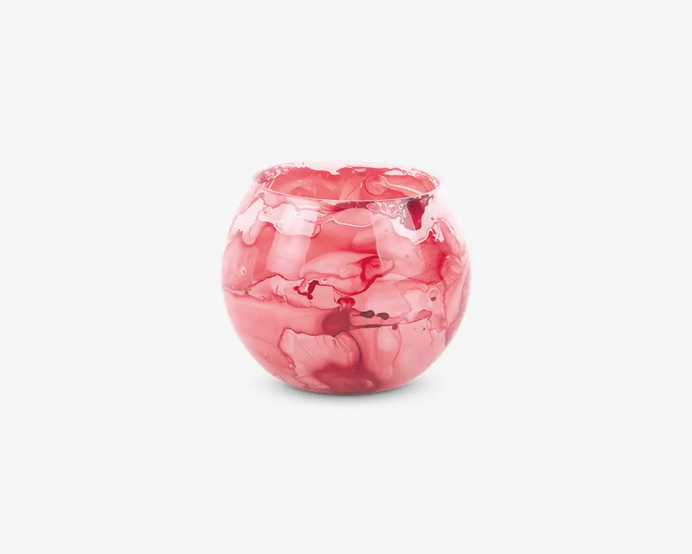 Vase votive blended small rød Ø.8 cm 