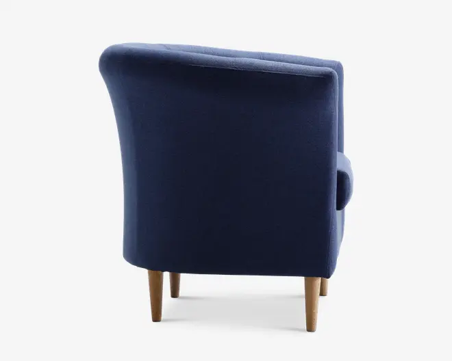 Lænestol Flash Blå Med Eg Ben