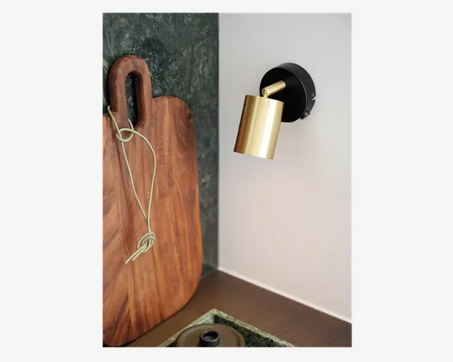 Væglampe Explore messing