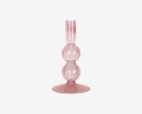 Lysestage Bubbles Rosa H.16 cm 