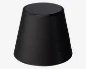 Skærm Isabella Domus sort/kobber H.24 cm 