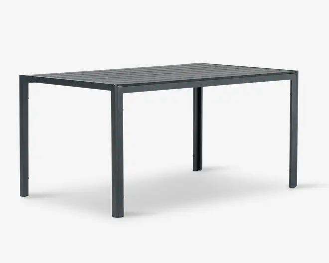 Havebord sort nonwood 90x150 cm